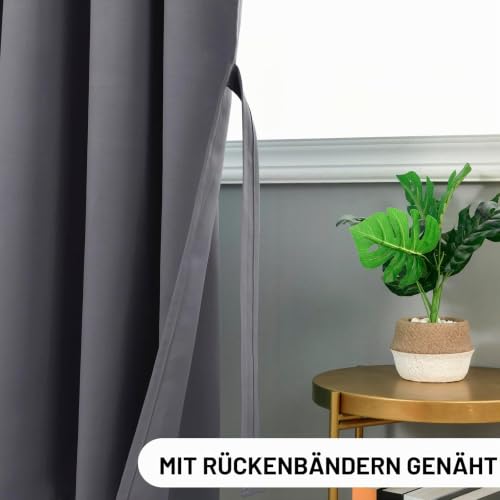 DWCN Raumteiler Vorhang Gardinen mit Kräuselband Extra Breite Vorhänge – Ansicht 3