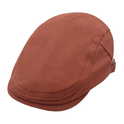Image of ZLYC Men Cotton Flat Cap Summer Scally Ivy Gatsby Newsboy Beret Driver Cabbie Hunting Hat