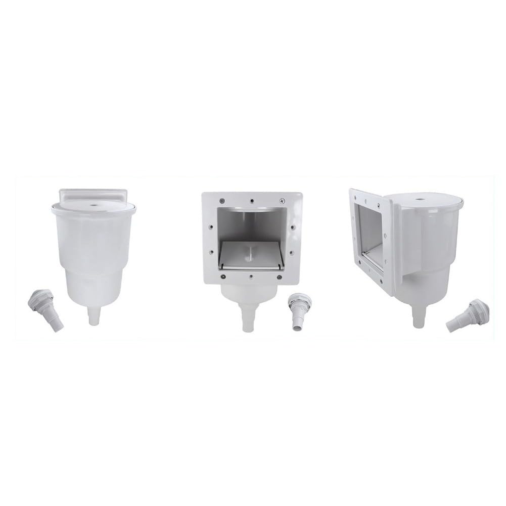 Kit skimmer per piscine fuori terra, SP1091LX per ricambio con frontalino Weir Basket, apertura da 15,2 cm, set in plastica bianca