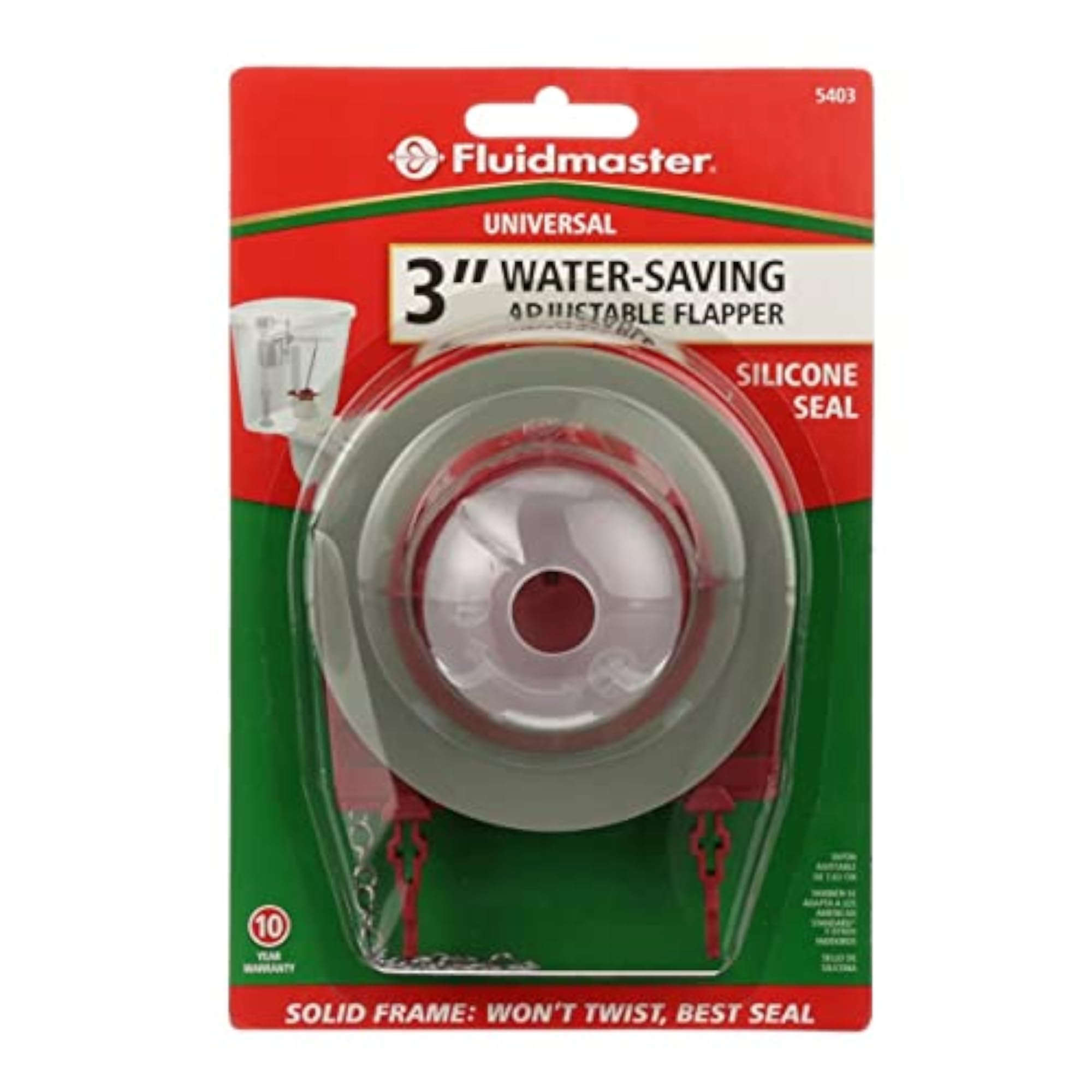 Universal 3-Inch Toilet Flapper, Water Saving Device