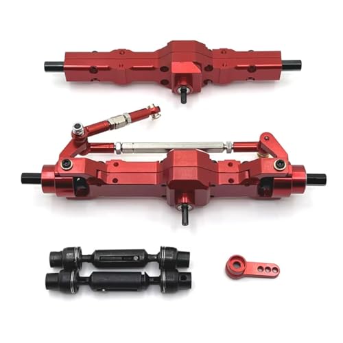 RC���f���L�b�g�̃R���|�[�l���g For WPL C74 C14 C24 C34 C54 B14 B24 1/16 1/10 RC �J�[���^��??�t�����g���A�A�N�X���ƃh���C�u�V���t�g�T�[�{�A�[���Z�b�g�A�b�v�O���[�h�p�[�c�A�N�Z�T���[(Red)