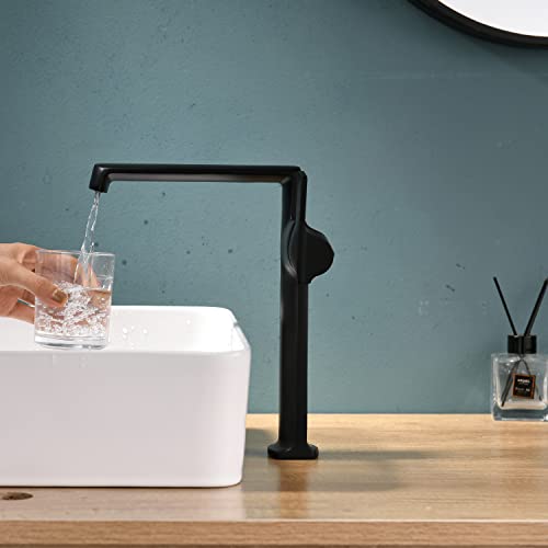 Mitigeur laiton eau en cascade avec commande unique précise pour grand lavabo