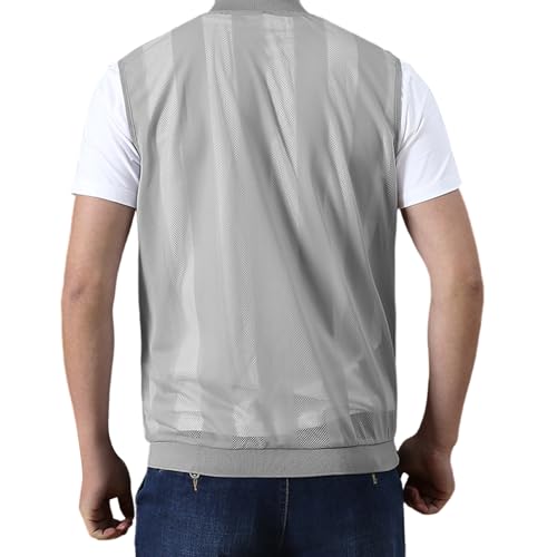 Mens Lightweight Mesh Vests,Breathable Fishing Jacket for Summer,Casual Work Fish Photo Travel Cycling Golf with Pockets2