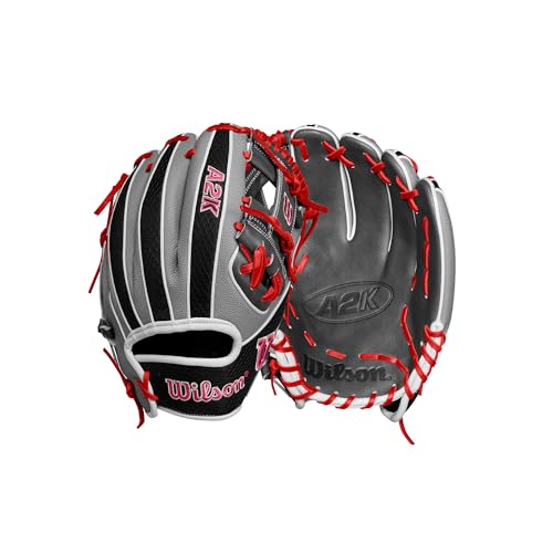 Wilson Spring 2025 A2K® 1786SS 11.5” Infield Baseball Glove - Right Hand Throw, Grey/Black/Flamingo