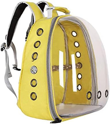 Pet Parrot Carrier Bird Travel Bag with Standing Perch, Space Capsule Transparent Backpack Breathable 360° Sightseeing (Green) — view 7