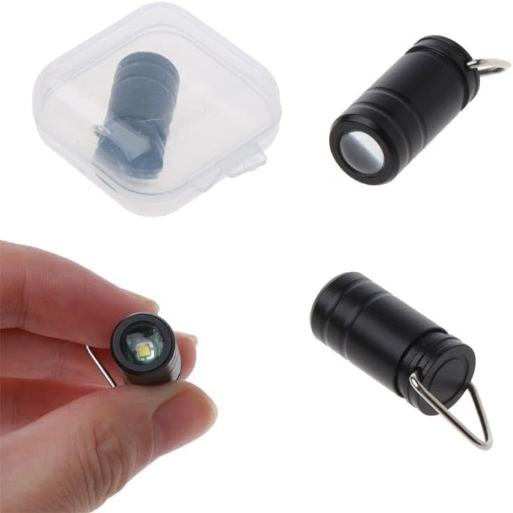 Protable Super Tiny Mini Small Keychain Flashlight Smallest Bright Long Lifetime Waterproof Key Ring Light Torch Outdoor