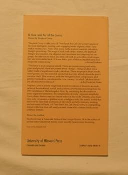 Paperback All These Lands You Call One Country: Poems Book