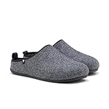 PITAS | LANNA MAN | Zapatillas de Casa para Hombre | Pantunflas Antideslizantes | Forro de Pelo Sintético | Calzado Confort | Slippers | Cálidas y Ligeras | Calzado Walkinpitas | Grafito & Negro 42