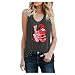HULKY Été Décontractée Femme Sexy T-Shirts sans Manche, Débardeurs Saint-Valentin Femme Lettre d'amour Imprimé Coeur Chemisier Haut Mode 2020 Nouveau T-Shirt Réservoirs Imprimés Graphiques Mignons
