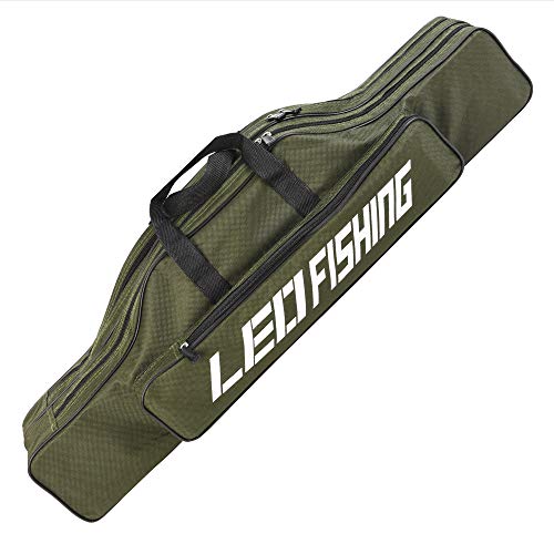 Sac de transport pour canne à pêche pliable 80 cm double couche contre les chocs