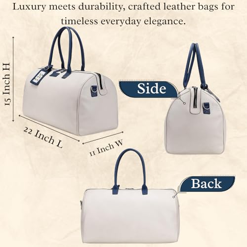 Full-Grained Italian Leather Cabin Duffel Elite Bag | Unisex Travel Bag | Genuine Leather Travel, Gym, Weekend Overnight Duffel Bag | Ideal Gift for Birthday, Wedding, For Women & Men2