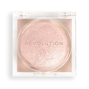 Makeup Revolution Beam Bright Highlighter, All Over Face Glow, Powder To Liquid Formula, 5 Different Shades, Rose Lustre