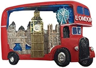 London Gift /Souvenir Fridge Magnet - Red Bus Collage