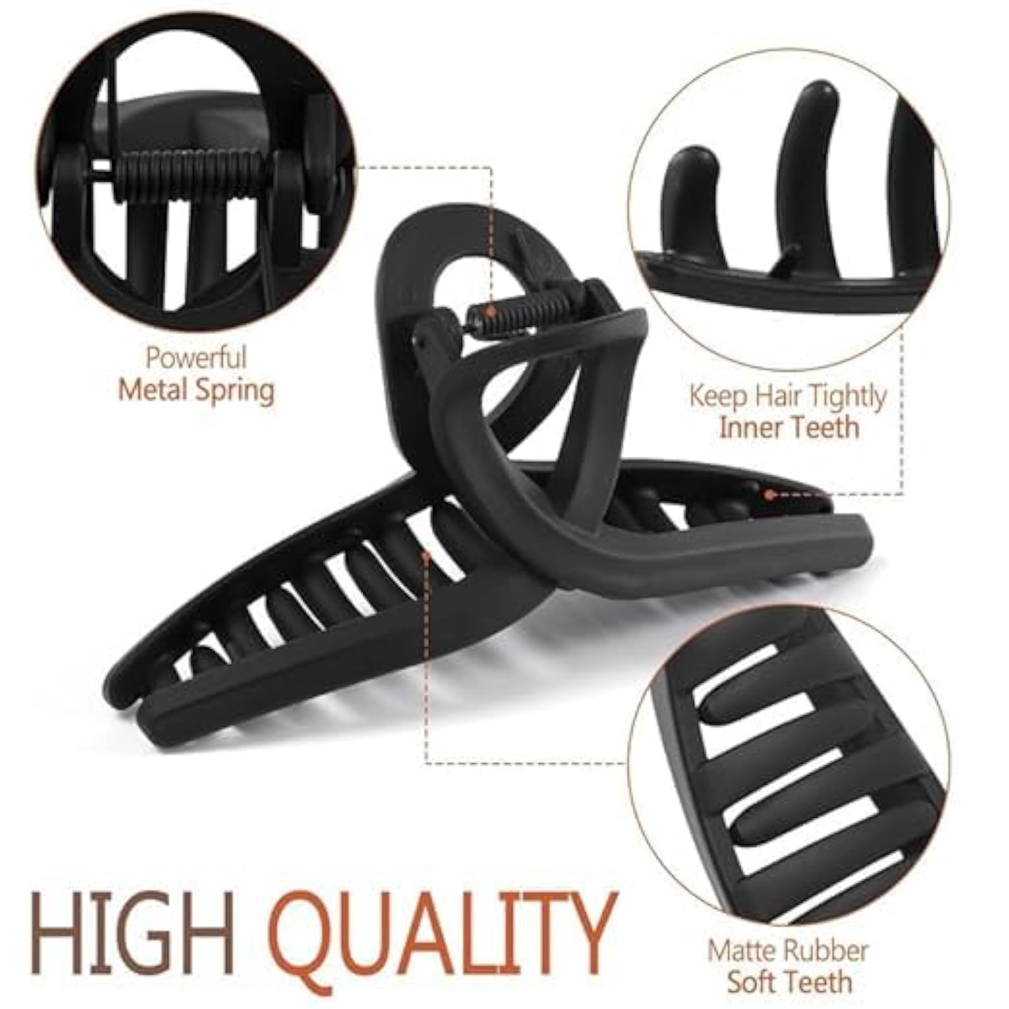 2pcs Square Cross-shaped Claw Clips for Girls