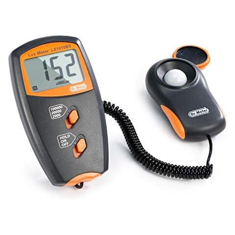 Digital Light Meter, Dr.meter Digital Illuminance 0-100,000 Lux Luxmeter Temperature High Precision Cover