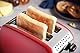 Russell Hobbs Toaster [für 2 Scheiben] Colours Plus Edelstahl Rot (extra breite Toastschlitze, inkl. Brötchenaufsatz, 6 Bräunungsstufen + Auftaufunktion, Lift & Look-Funktion, 1600W) 26554-56