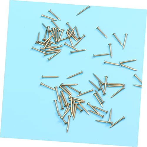 Clavos decorativos de latón Healifty 100pcs para muebles, cabeza redonda miniatura 7