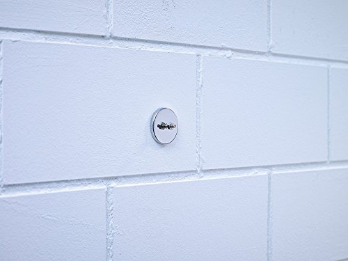 tesa Klebeschraube für Mauerwerk und Stein, Halteleistung 5 kg, rund, 2 Stück (Packung mit 2)