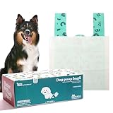 PAWSHOLIC 2-Ply Dog Poop Bags with Paper Towels-50 Pieces-Ultra Thick and Leakproof Pet Waste Pick-up Bags-no more warm & yuck feeling