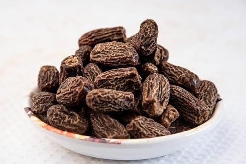 Image of FreshoCartz Black Dry Dates 1kg | Dry Chuhara | Kali Kharak | Sukha Khajur | Kharek | Healthy & Natural Black Dates | Dry Fruits | Jar Pack