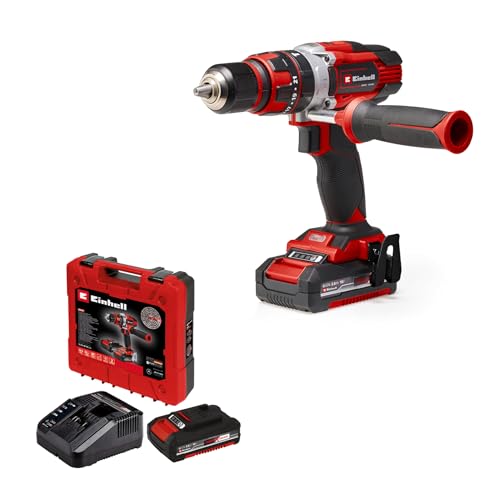 Einhell Akku-Schlagbohrschrauber TE-CD 18/48 Li-i Kit Power X-Change (18 V, 48 Nm, Schlagbohrfunktion, 13 mm Bohrfutter, 2 Gang, Koffer, inkl. 2x 2,0 Ah Akkus + Ladegerät) Einhell Akku-Schlagbohrschrauber TE-CD 18/48 Li-i Kit Power X-Change (18 V, 48 Nm, Schlagbohrfunktion, 13 mm Bohrfutter, 2 Gang, Koffer, inkl. 2x 2,0 Ah Akkus + Ladegerät)