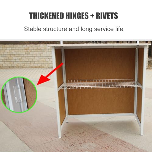 Popup Promotion Counter Table, Mobile Portable Reception Event Desk Speech Podium Table, Supermarket Tasting Table Booth Kiosk TradeShow Banner Stand for Exhibitions Advertising Activities Booth Fai