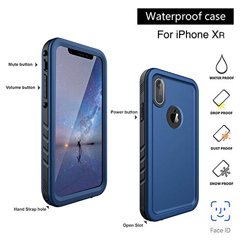 Sportlink Waterproof Case For Iphone Xr, Shockproof Snowproof With Built-In Screen Protector Rugged Case For Iphone Xr 2018 Release 6.1 Inch (Blue) #TOP4