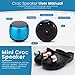 UUEENN Croc Speaker, Mini Speaker for Croc, Halloween Mini Speaker, Bluetooth Croc Charm, Black