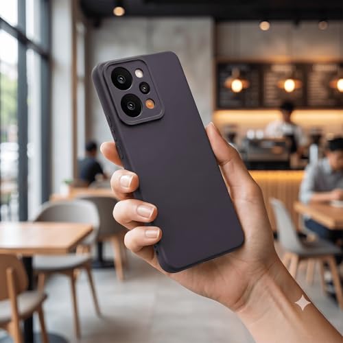 Image of FIRST MART Matte Silicone Back Cover for Realme P4 Power - Purple