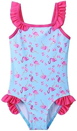 XFGIRLS Girls Swimming Costume Swimwear for Girls Long Sleeve Sunsuit Toddler Girls Swimsuit 6M-6Y