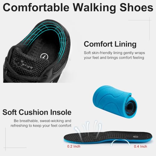 Image of Alicegana Womens Comfortable Walking Shoes: Lightweight Breathable Womens Sneakers for Daily Walks - Non Slip Casual Tennis Shoes for Work Commuting