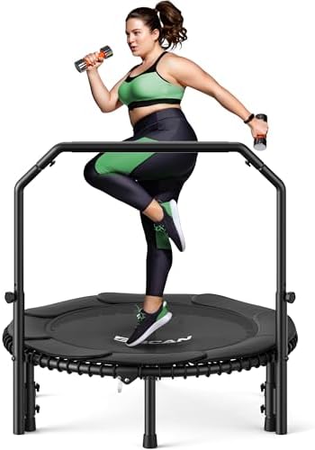 BCAN BT2 450/550LBS Mini Rebounder Trampoline for Adults with Bar...