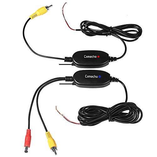 Camecho 2,4 GHz Transmisor de video inalámbrico de y receptor para la cámara de reserva del coche de la opinión posterior del revés del monitor Sistema de Estacionamiento