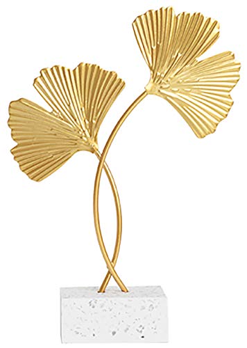 Miystn Ginkgo Biloba Adornos Decorativos, Adornos para el Hogar, Adornos de Escritorio para Escritorio, Salón, Dormitorio, Decoración Hecha a Mano (1 Pieza, Dorado) Cover
