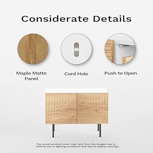 Roomfitters mid century buffet cabinet boho free standing accent cabinet with doors poplar wood print carved and geometric design media console for living room  urban country home decor
