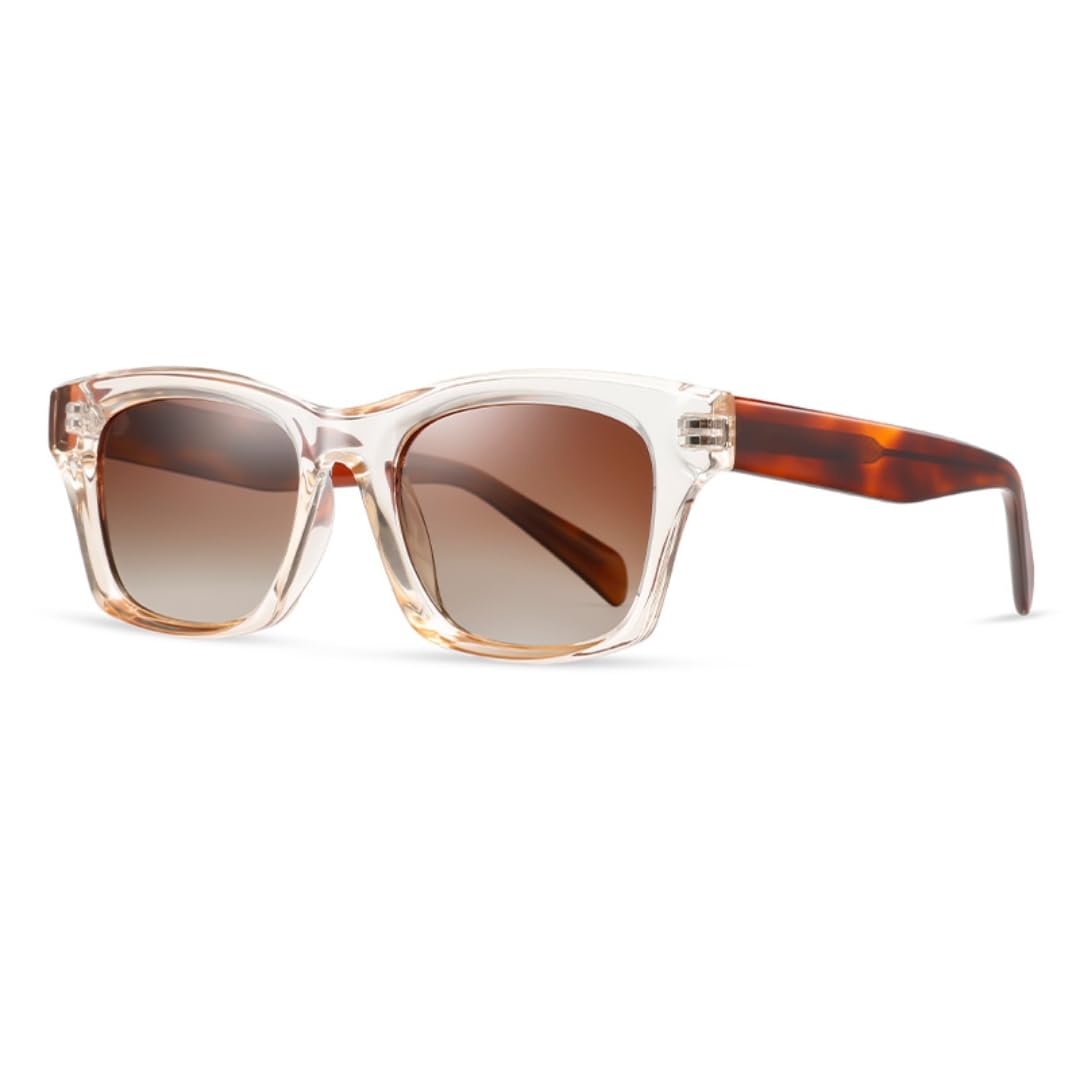 Gafas de sol polarizadas para mujer, UV400, para hombre, de acetato, con montura grande, para camping