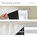 Jilron Magic Tape Stick on Portable Curtains for Windows,Bedroom Blackout Curtains for - Thermal Lnsulated No Drill Curtains Room Darkening Black Small Drapes(1 Panels,35Wx48L inch-White)