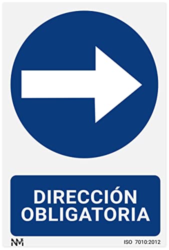 Señal Dirección Obligatoria (Derecha) Con Tintas Uv | Adhesivos De Vinilo - 150 X 200 Mm En Oferta Normaluz Rd25629 - Señal Adhesiva Dirección Obligatoria Derecha Adhesivo De Vinilo 15X20 Cm