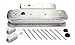 Racing Power Company R6047 Tall Plain Polished Aluminum Center Bolt Valve Cover for Small Block Chevy