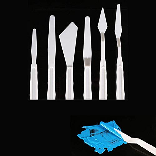 Luckycivia 6 Set Palette Knives Set, Plastic Spatula Art Tools For Painting #TOP2
