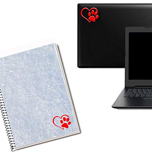 Adesivo Alto Relevo Patinha Coração Pet Vermelho 12 Unidades