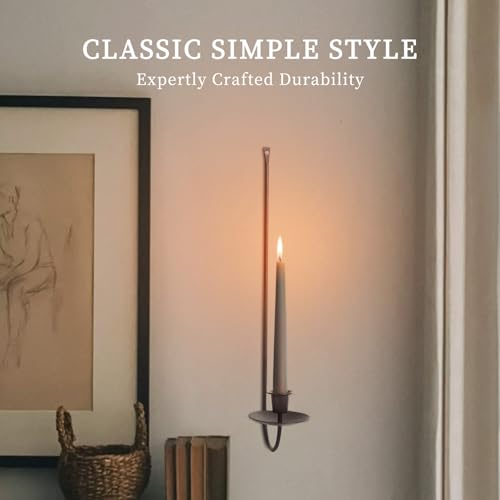 Batoslee BTS-10002001 Wall Candle Holder Set Of 2, Stylish Black Metal Wall Mount Candle Sconces, Modern Wall Decoration For Living Room thumb #8
