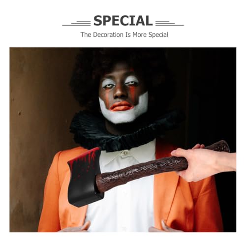Hache sanglante d'Halloween DOITOOL en plastique noir pour costume effrayant