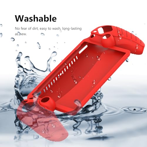 zZjoOoj Case for PlayStation Portal/PS Portal/PS5 Portal (2023), Soft Silicone Protective Case - Red - Image 4