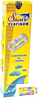 100 Shark Platinum Double Edge Razor Blades