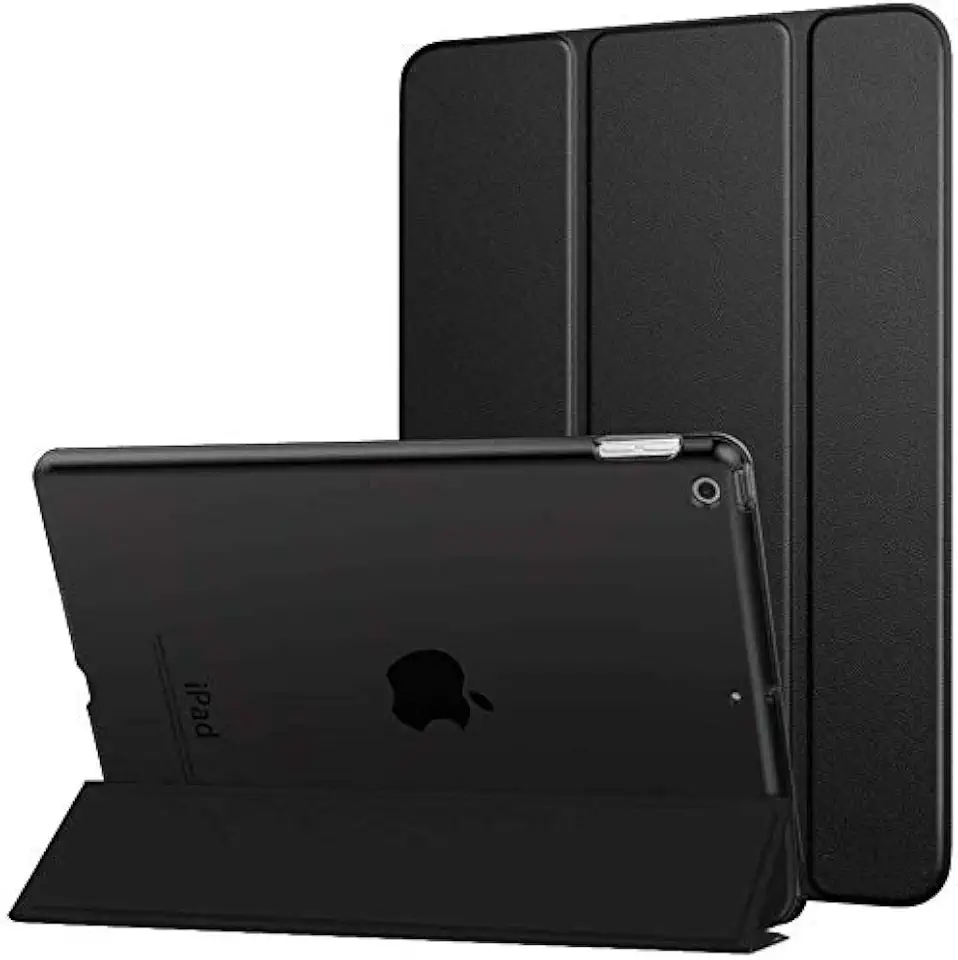 WB Capa iPad 7a, 8a e 9a Geração 10.2″ - Couro Premium Antichoque Preto
