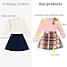 TITKKOP Toddler Girl Plaid Outfits Fall Winter Dress Knit Ribbed Bow Sweatshirt Tops and Button Fashion Skirts Set（pink,3T