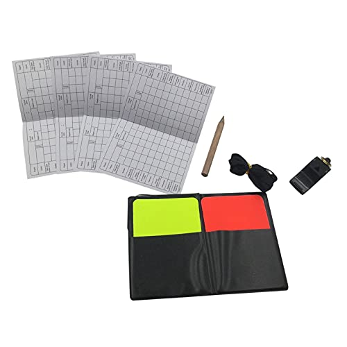 Conjunto de cartas de árbitro de futebol, apitos de aço inoxidável, conjunto de cartas de árbitro de