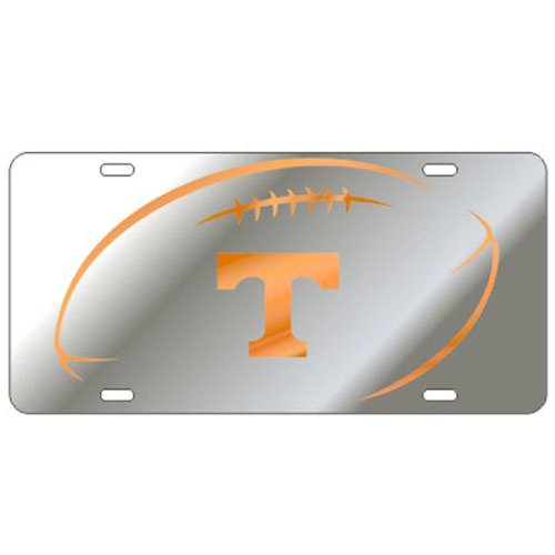Tennessee Volunteers Mirror w/Football Laser Cut License Plate
