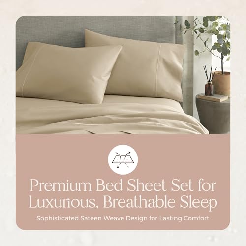 Image of Whisper Organics 100% Organic Cotton Bed Sheets with Deep Pocket 3 Pc. Set